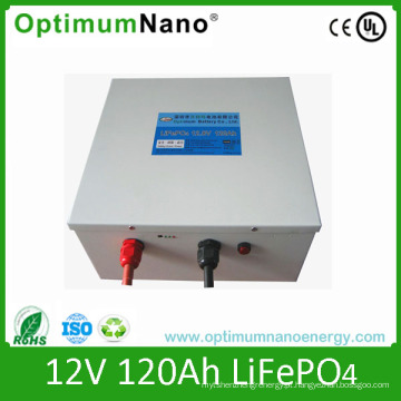 Bateria 12V 120ah LiFePO4 para armazenamento solar